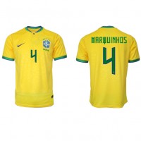 Dres Brazil Marquinhos #4 Domaci SP 2022 Kratak Rukav